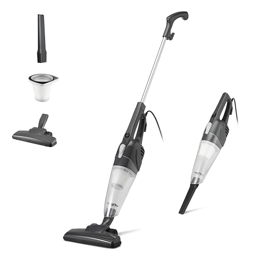 Amazon Basics 2-in-1 Corded Stick Vacuum Cleaner, Converts to Handheld, Lightweight (3.9 LBS), with Washable Filter, Crevice Tools, 0.5L Dust Cup, Self-Standing, 19.7-Ft Cord, 300W, Black - style: Vacuum Cleaner Only