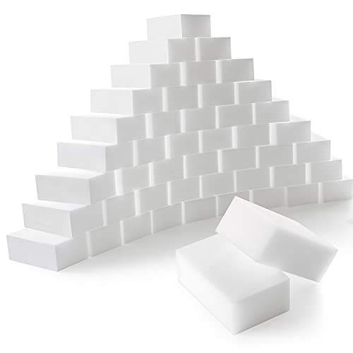 50-Pack Magic Sponges Cleaning Eraser Multi-Functional Melamine Sponge Foam Cleaning Pads for Household Bathroom Furniture Bathtub Sink Cleaning Kitchen Dish Sponge, 3.1"x1.9"x1.2" - size: 50 Count 8x5x3cm