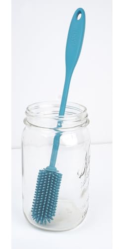 RSVP International Kitchen Scrubber Collection Dishwasher Safe, Silicone Bottle Brush, 12.5", Turquoise - color: Turquoise, size: Silicone Bottle Brush, 12.5"