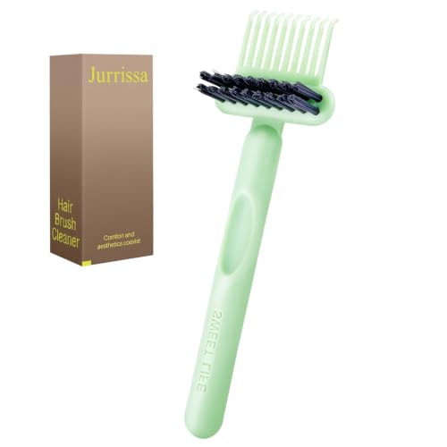Hair Brush Comb Cleaning Tool Comb,2-in-1 Hair Brush Cleaner Tool, Portable Remover Rake for Removing Hair Dust, Home and Salon Use (Green) - color: 1 Pack-Green
