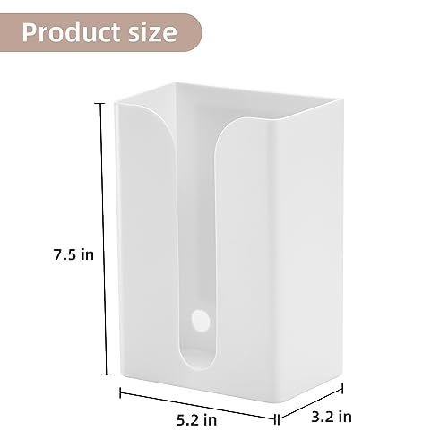 SUBEKYU Magnetic Dryer Sheet Holder for Laundry Room, Dryer Sheet Container,Dryer Sheet Dispenser,Plastic Wall Dryer Sheet Box for Laundry Organization and Storage,Fabric Sheet Holder,White - color: No lid