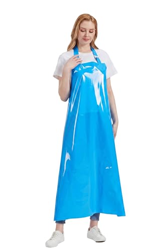 Nanxson TPU Waterproof Apron Lightweight Work Apron with Adjustable Buckle - color: Blue