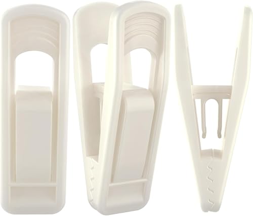 TOFIIGREM Hanger Clips Perfect for Velvet Hangers (Beige, 80 PCS), Strong Plastic Clips Pant Skirt Hanger Sock Clips for Beige Flocking Felt Hangers - color: Beige, size: 80pc