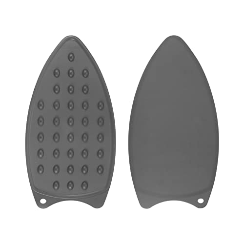 HARFINGTON 2pcs Silicone Iron Rest Pad, Multipurpose Iron Hot Resistant Mat Iron Rest Plate for Ironing Board Hot Heat Resistant Steam Compact Mat, Grey - color: Gray