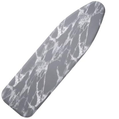 Seiritex Ironing Board Cover and Pad 54 x 15 inches, Thick Padding with Heat Reflective, Hook and Loop Fasteners with Elasticized Edges, Replacement Iron Board Cover Fit Standard Size (Gray Marble) - color: Gray Marble, size: 15x54