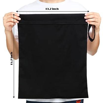 Shappy 2 Pack Wet Dry Bag Travel Laundry Waterproof,Solid Black Gray - style: Solid Black Gray
