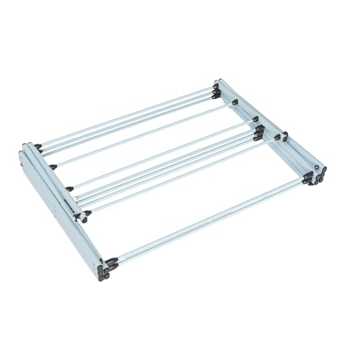 Household Essentials Folding Clothes Drying Rack with Strong Steel Frame and 11 Coated Dowels, White - color: White/Black