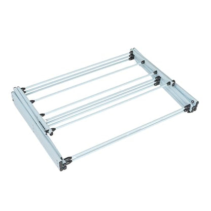 Household Essentials Folding Clothes Drying Rack with Strong Steel Frame and 11 Coated Dowels, White - color: White/Black