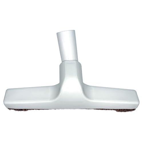 Selgo Hardwood Universal Vacuum Cleaner Floor Brush 1 ¼ inch (1.25'') (32mm) Inner Diameter with Horse Hair Soft Bristles 10” Wide (White - Plastic) - color: White - Plastic