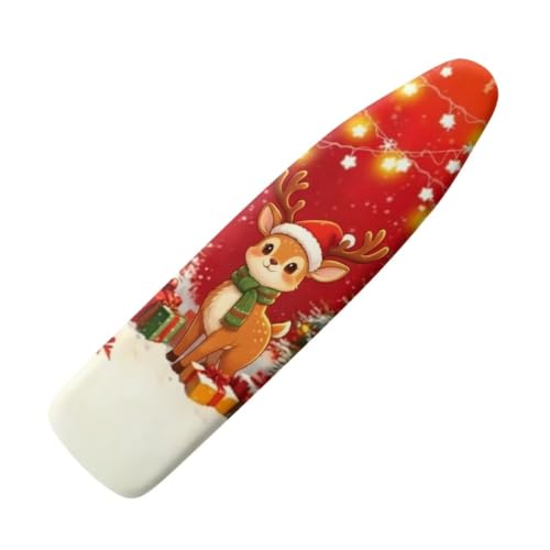Christmas Reindeer Ironing Board Covers Heavy-Duty Fabric Non Slip Padded Ironing Board Covers Hook and Loop Design Waterproof Slip-Resistant Xmas Decor - color: Christmas Reindeer