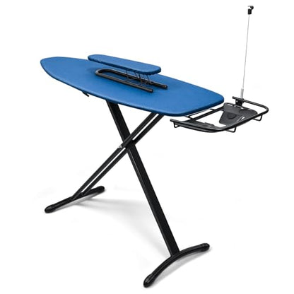 Duwee 18"x48" Deluxe Ironing Board with Retractable Iron Rest - color: Blue