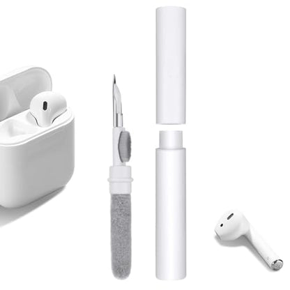 AOMIG Airpod Cleaner Kit, 3 in 1 Earbuds Cleaning kit,Phone Cleaner kit with Soft Brush for Wireless Earphones Bluetooth Headphones Charging Box Accessories, Computer, Keyboard, Camera（White）
