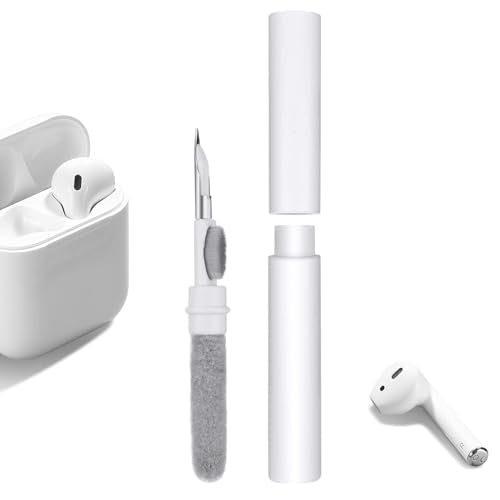 AOMIG Airpod Cleaner Kit, 3 in 1 Earbuds Cleaning kit,Phone Cleaner kit with Soft Brush for Wireless Earphones Bluetooth Headphones Charging Box Accessories, Computer, Keyboard, Camera（White）