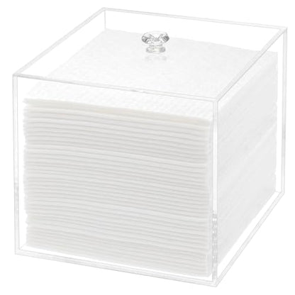 Disposable Face Towel Holder Facial Towelettes Container Box Acrylic, Clear - color: Clear