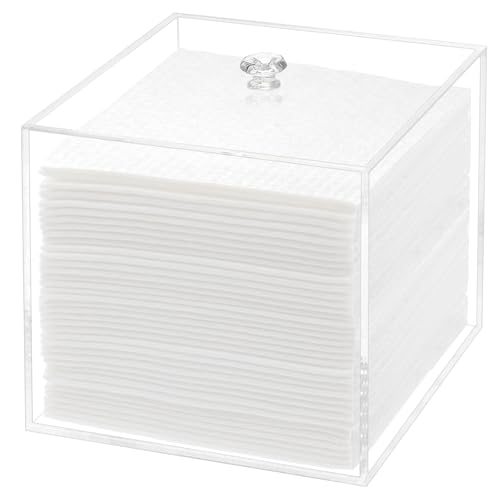 Disposable Face Towel Holder Facial Towelettes Container Box Acrylic, Clear - color: Clear