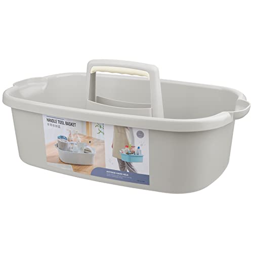Large Cleaning Supplies Caddy Portable Shower Caddy Basket Light Grey - color: Light Grey, size: Large
