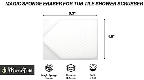 Melamine Eraser Refill Pads for Extendable Tile Scrubber, 3 Pack - style: Magic Sponge Erasers Fit Tub Tile Shower Scrubber