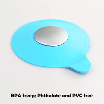 Seatery 2PCS Silicone Bathtub Stopper and Plug, Tub and Sink Drain Cover - style: Stoppers