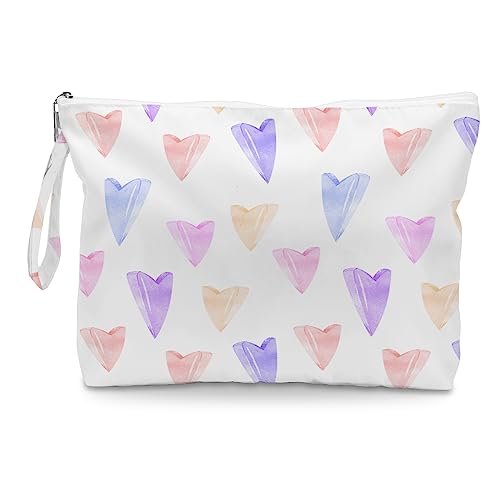 Fokongna Love Heart Wet Bag, Swimsuit Travel Makeup Bag Waterproof Large Capacity for Women Girls Mom Sister Friends Heart Romantic Gifts color - color: Heart14