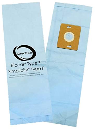Casa Fresh 6 PK Replacement for Riccar Supralite/Simplicity Freedom Type F Ecopure Vacuum Bags
