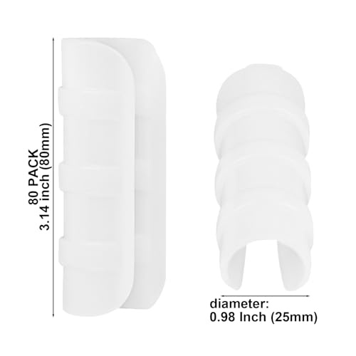 80PCS 3/4 inch Greenhouse Clips White Greenhouse Clamps - color: White