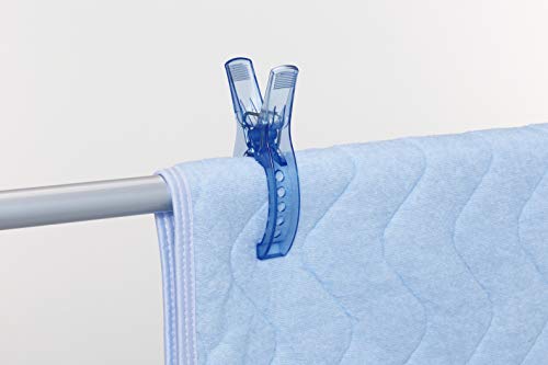 Towa Sangyo 20037 Clothespins, Clear Blue, 6.3 x 3.1 x 0.9 inches (16 x 8 x 2.4 cm), Pack of 2 - style: Veranda Pinch