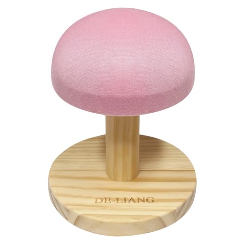 Bra Wooden Ironing Board, Mini Soft Padded Sleeve Pressing Board with Round Base, Tailor’s Hams with Removable Cotton Cover for Small Table Top Pressing Pad, Long-7.1 Inch, Pink - color: Pink