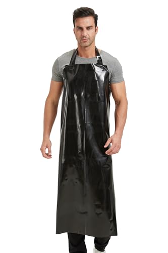 Nanxson TPU Waterproof Apron Lightweight Work Apron with Adjustable Buckle - color: Black