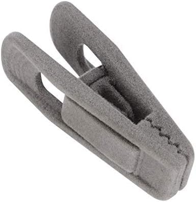 Tinfol Gray Velvet Hanger Clips, 80 Pack Pants Velvet Clips, Large Opening Clothes Pin Hanger Clip, Strong Finger Flocked Clip Perfect for Slim-line Clothes Velvet Hangers - color: Gray, size: 80PC