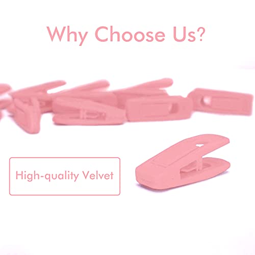 Velvet Hangers Clips for Thin Hangers(20 Pcs, Blush)