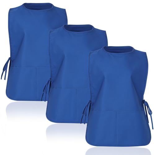 TFTAFAN Cobbler Apron Unisex Waterproof Apron with 2 Deep Pockets Art Smock for Painting Cleaning Artiest Apron work kitchen - color: Royal Blue