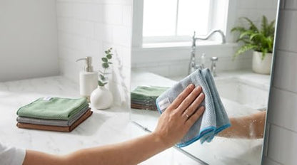 2-in-1 Scrub & Wipe Microfiber Cleaning Cloths, 6 Pack - size: 6 Pack