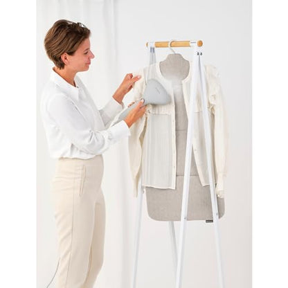 Brabantia - Foldable Steam Board - for High Pressure Clothes Steaming - Solid Heat Resistant Surface - Versatile Hanging Hook - Easier Steaming with Handheld Steamers - 36 x 16 inches - Gray - color: Gray, style: Foldable Steam Board
