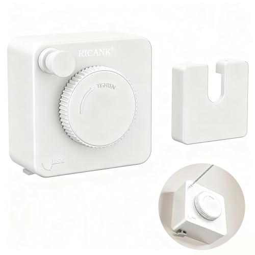 Retractable Clothesline Indoor & Outdoor (White, Square) - color: White
