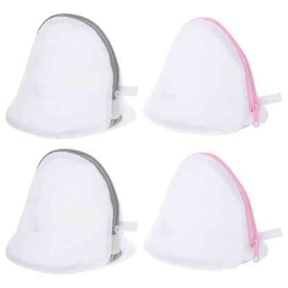 PRETYZOOM Bra Laundry Bags 4 pack Reusable Mesh Washing Bags with Zipper for Bras Lingerie Socks Machine Wash Delicates Shape Protection