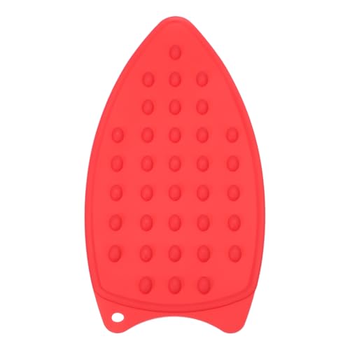 PATIKIL Silicone Iron Rest Pad, Multipurpose Hot Heat Resistant Iron Rest Plate Protective Pad for Ironing Board Hot Resistant Steamer Steam Compact Mat, Red - color: Red