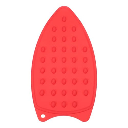 PATIKIL Silicone Iron Rest Pad, Multipurpose Hot Heat Resistant Iron Rest Plate Protective Pad for Ironing Board Hot Resistant Steamer Steam Compact Mat, Red - color: Red