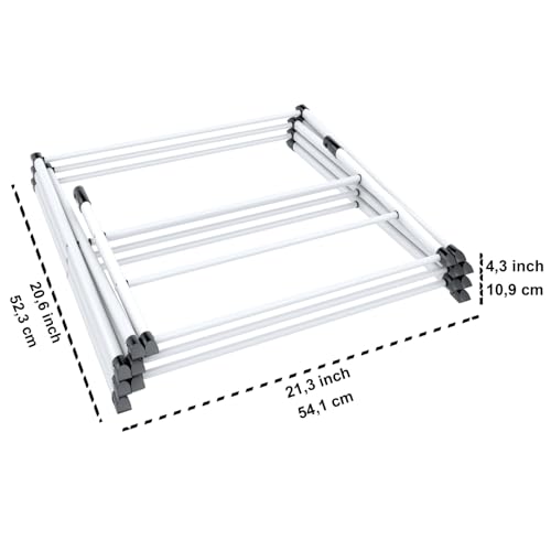 Honey-Can-Do 3-Tier Compact Clothes Drying Rack, 16 ft, No Assembly, White - color: White, size: 21" W