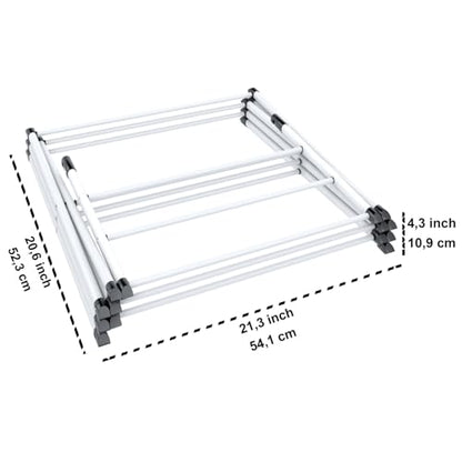 Honey-Can-Do 3-Tier Compact Clothes Drying Rack, 16 ft, No Assembly, White - color: White, size: 21" W