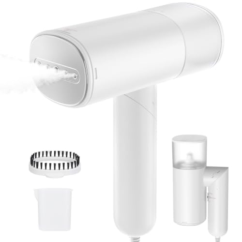 Handheld Steamer for Clothes, 1200W Foldable Travel Steamer, 20 Sec Preheat Garments Wrinkle Remover, 120V Portable Hand Iron with 150ml Water Tank, Clothes Steamer for Home Travel White - color: WHITE