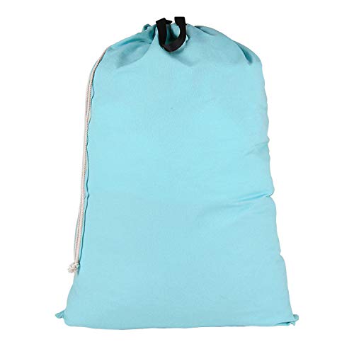 SWISSELITE Heavy Duty Laundry Bag, Large Travel Dirty Clothes Bag - color: Light Blue