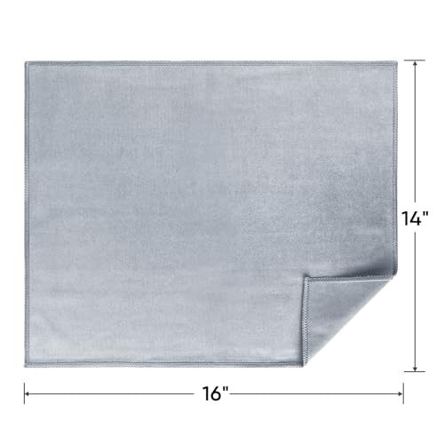 HOMEXCEL Glass Cleaning Cloths 6PK, Streak Free Towel for Windows, 14x16in - color: Grey, size: 14 x 16 Inch
