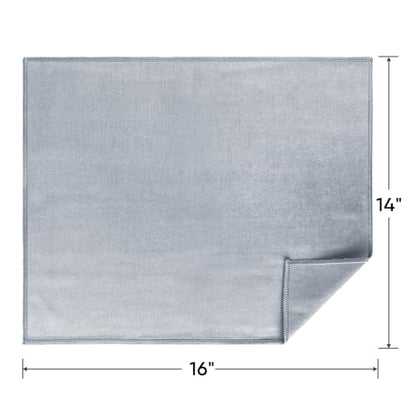 HOMEXCEL Glass Cleaning Cloths 6PK, Streak Free Towel for Windows, 14x16in - color: Grey, size: 14 x 16 Inch