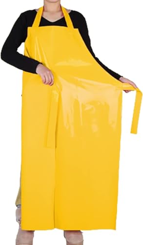 ELEBOX 2 Pack Waterproof Chemical Resistance Safety Apron with Sleeves for Dishwashing, Butchering & Dog Grooming