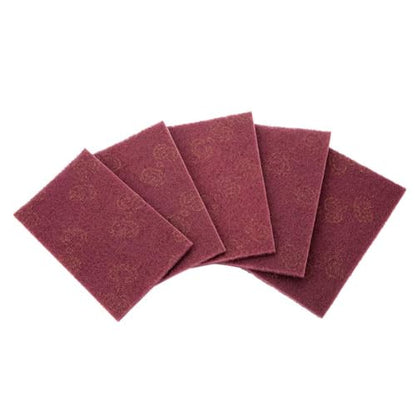 Heavy Duty Scouring Pads, Durable Professional 5pcs Set, Industrial Sponge Scourers, Abrasive Red Cleaning Pads for Home Kitchens, Restaurants, BBQ Enthusiasts, Oven Grates, Cookwa - color: Red