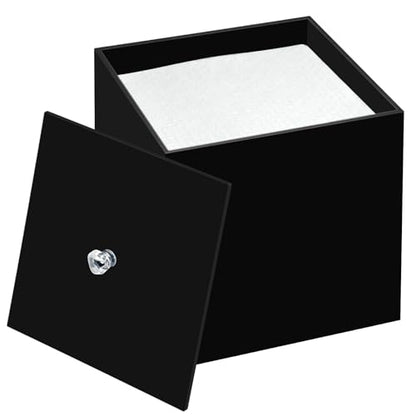 Disposable Face Towel Holder Facial Towelettes Container Box Acrylic, Black - color: Black