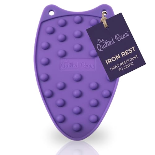 The Quilted Bear Mini Iron Rest Pad for Small Travel Irons, Purple - color: Purple