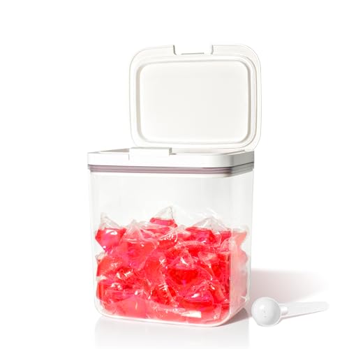 Gute Laundry Pod Holder with Lid,67oz Sealed Pop-Up Dispenser for Pods - color: 2L