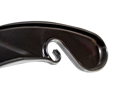 NAHANCO 17” Black Mid-Heavyweight Plastic Hanger, Chrome Hook, 100 Pack - color: Black With Chrome Hook