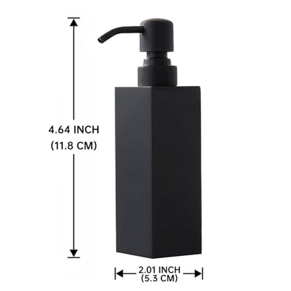 Matte Black Soap Dispenser, Countertop Lotion Resin Bottles with Rust Proof Black Pump, Refillable Liquid Hand Soap Jar, Resin Shower Dispensers for Bathroom, Kitchen - color: Make Black